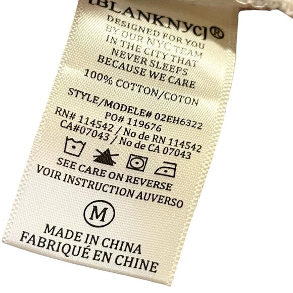 BlankNyc Floral Patchwork Trucker Denim Jacket Cream Cottagecore Oversized sz M - Picture 7 of 7